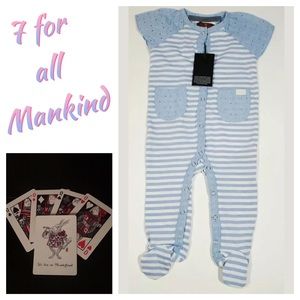 New 7 For All Mankind Eyelet One Piece Sleeper 3/6